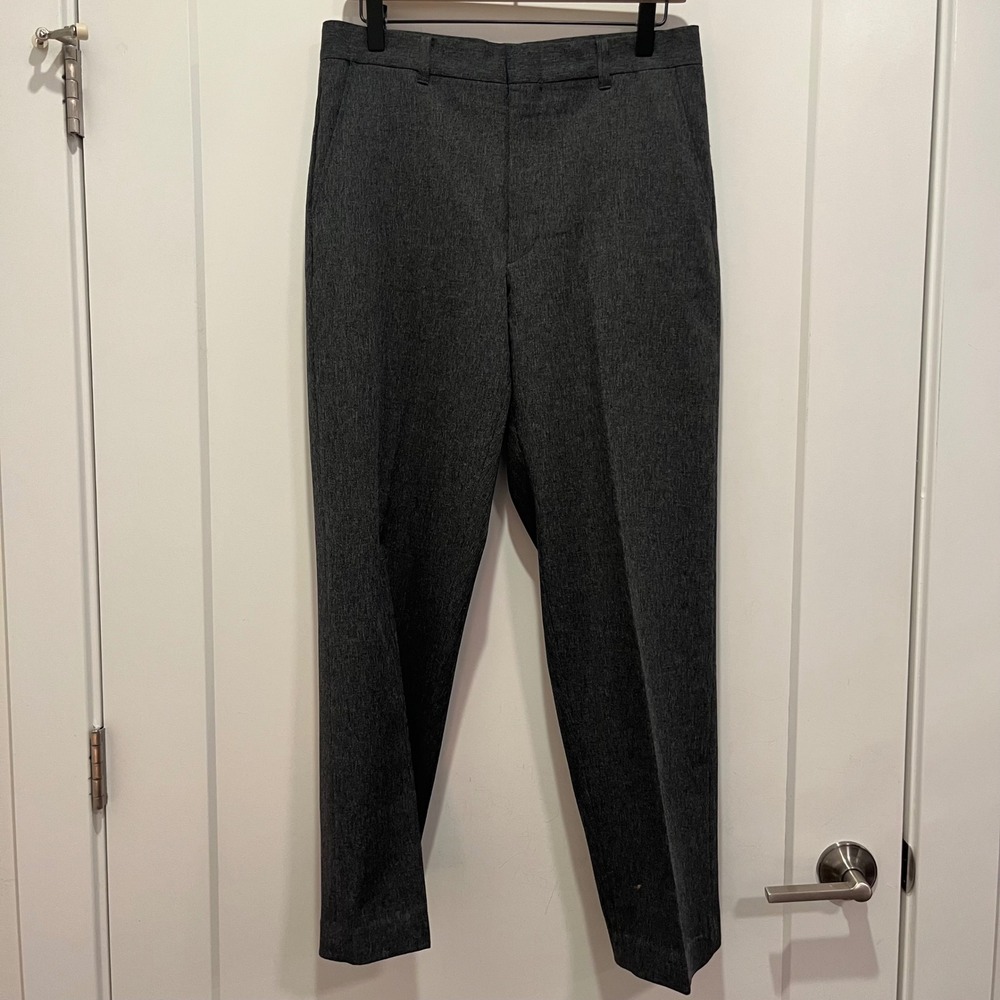 Vintage Perma-Prest Flexslax Mens Gray Dress Pants 32x30 Made in USA Regular Fit